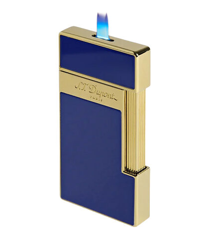S.T. DUPONT SLIMMY BLUE LACQUER/GOLDEN