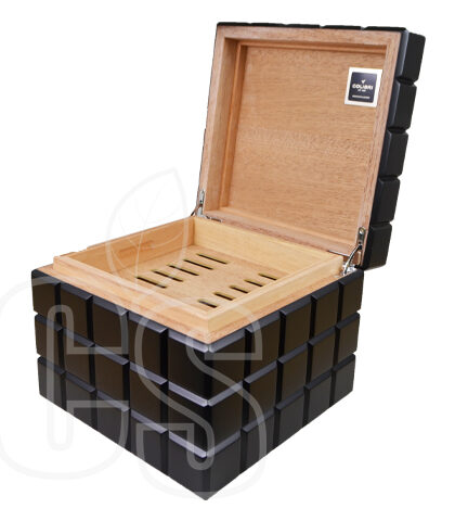 COLIBRI HERITAGE BLACK CUBE HUMIDOR