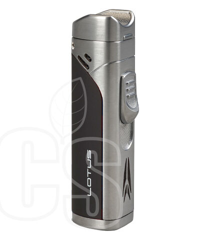 LOTUS MONARCH QUAD FLAME LIGHTER CHROME BLACK
